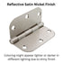 3 Pack Warwick 3 1/2" Door Hinge 5/8" Radius Corner Satin Nickel DA3012SN