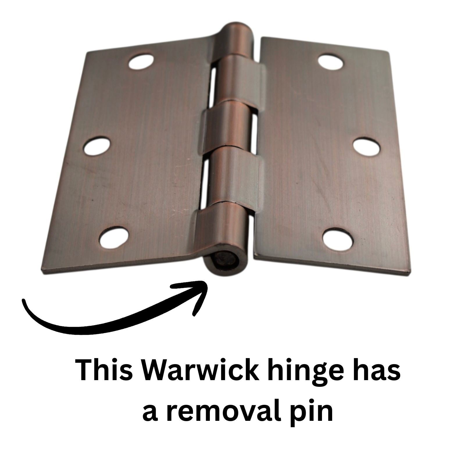 3 Pack Warwick 3 1/2" Door Hinge Square Corner Oil-Rubbed Bronze DA3013BZ