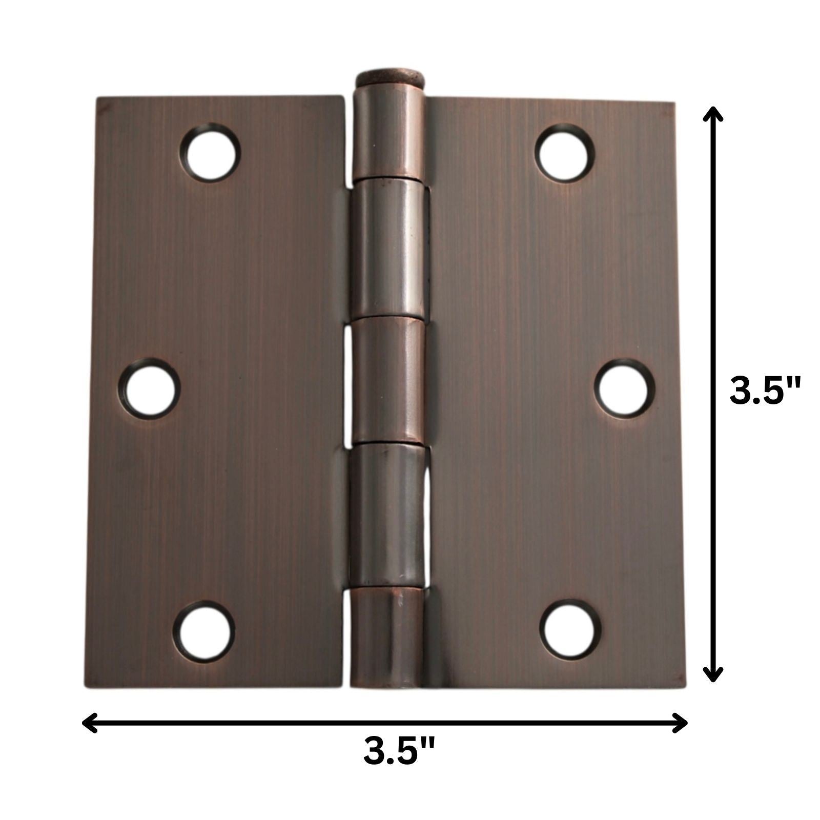 Warwick 15 Pack 3 1/2" Door Hinges Square Corner Bronze DA3013BZ