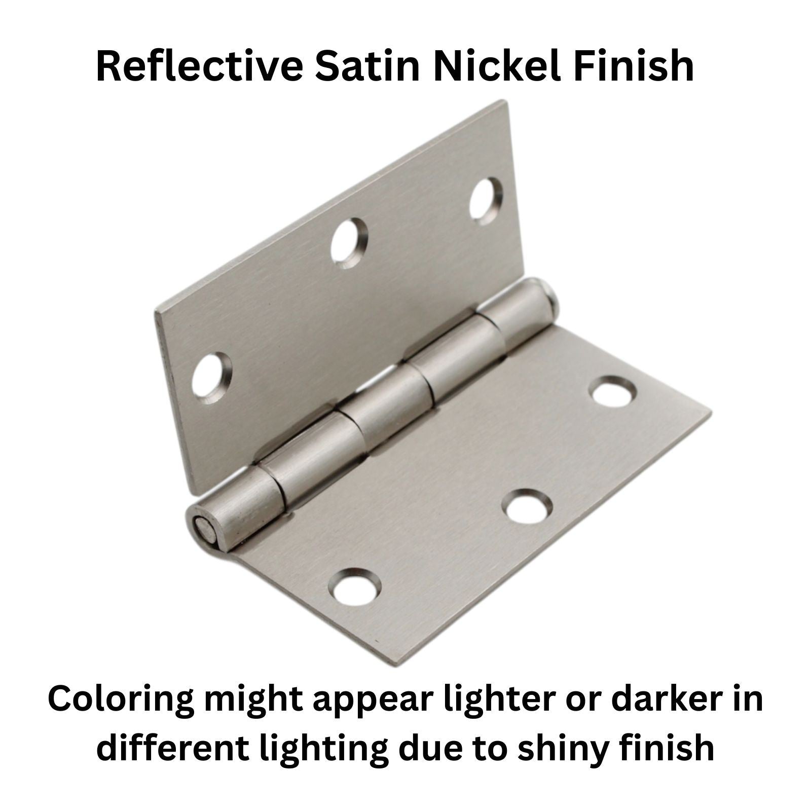 Warwick 15 Pack 3 1/2" Door Hinges Square Corner Satin Nickel DA3013SN