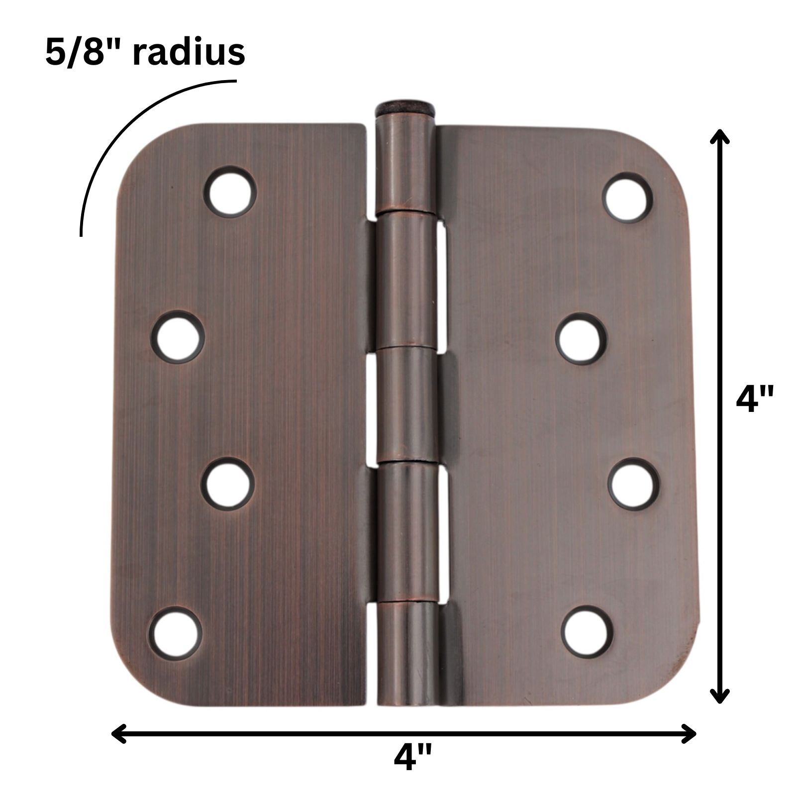 Warwick 15 Pack 4" Door Hinges 5/8" Radius Corner Bronze DA3014BZ
