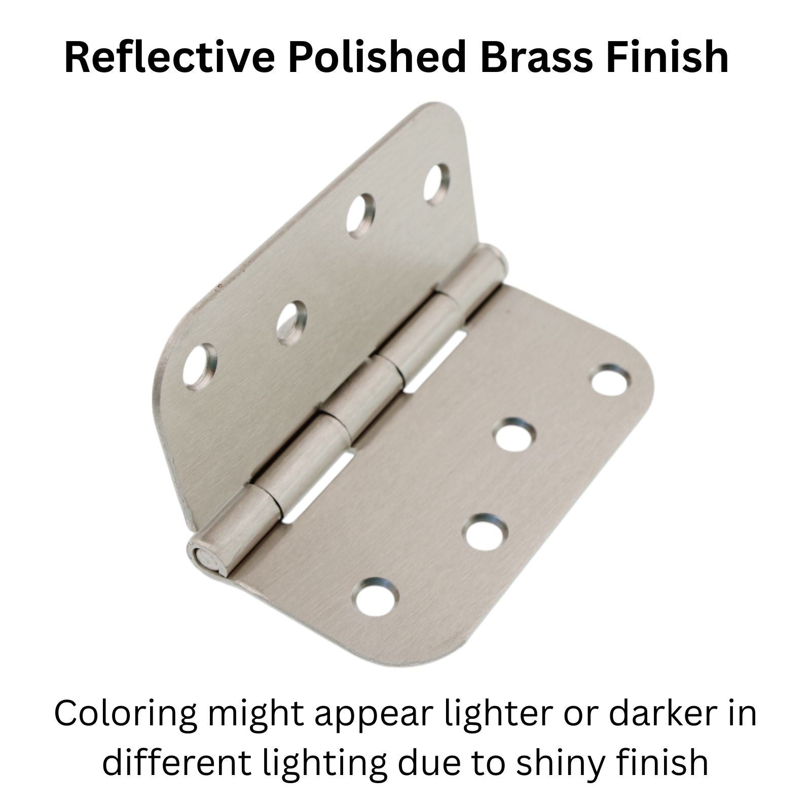 3 Pack Warwick 4" Door Hinge 5/8" Radius Corner Satin Nickel DA3014SN