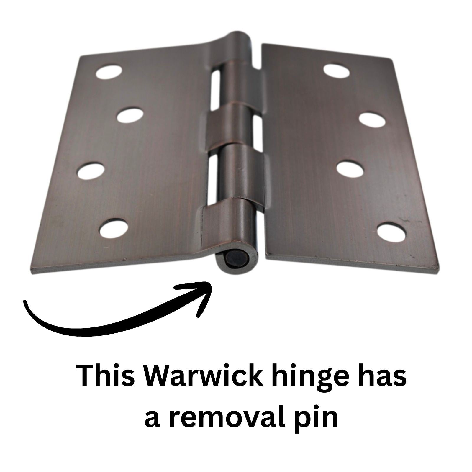 3 Pack Warwick 4" Door Hinge Square Corner Oil-Rubbed Bronze DA3015BZ