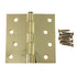 Warwick 4" Door Hinge Square Corner Polished Brass BDA3015PB