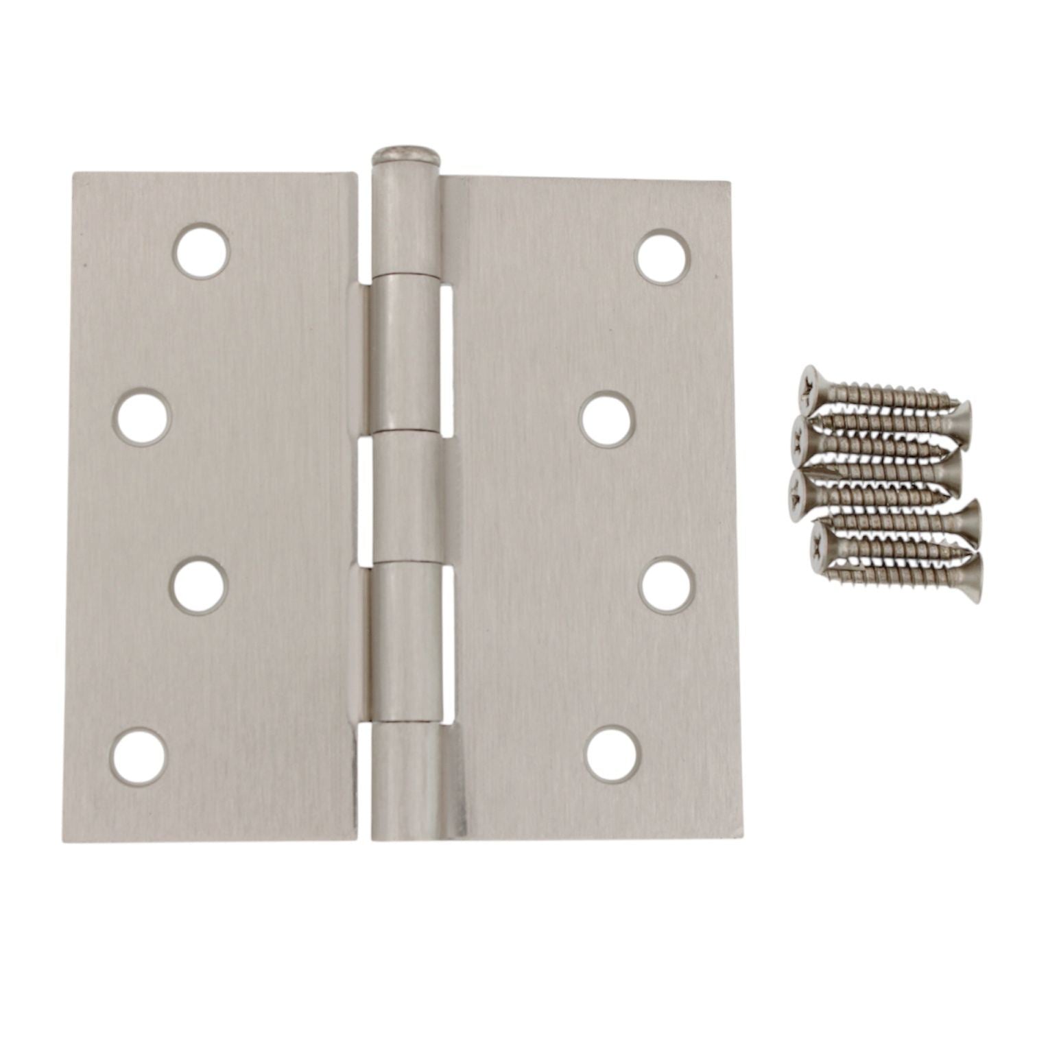 Warwick 4" Door Hinge Square Corner Satin Nickel BDA3015SN