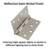 3 Pack Warwick 4" Door Hinge Square Corner Satin Nickel DA3015SN