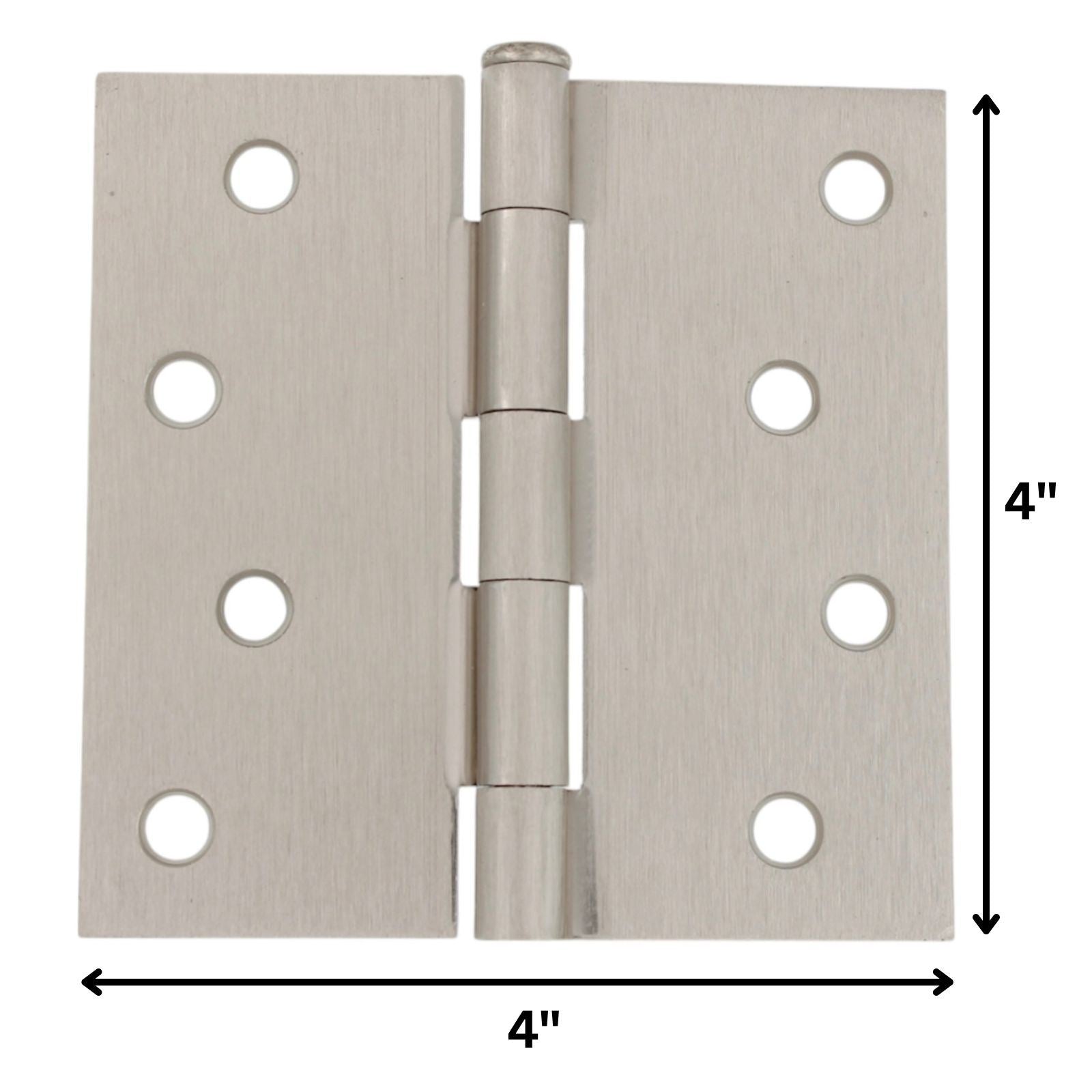 3 Pack Warwick 4" Door Hinge Square Corner Satin Nickel DA3015SN