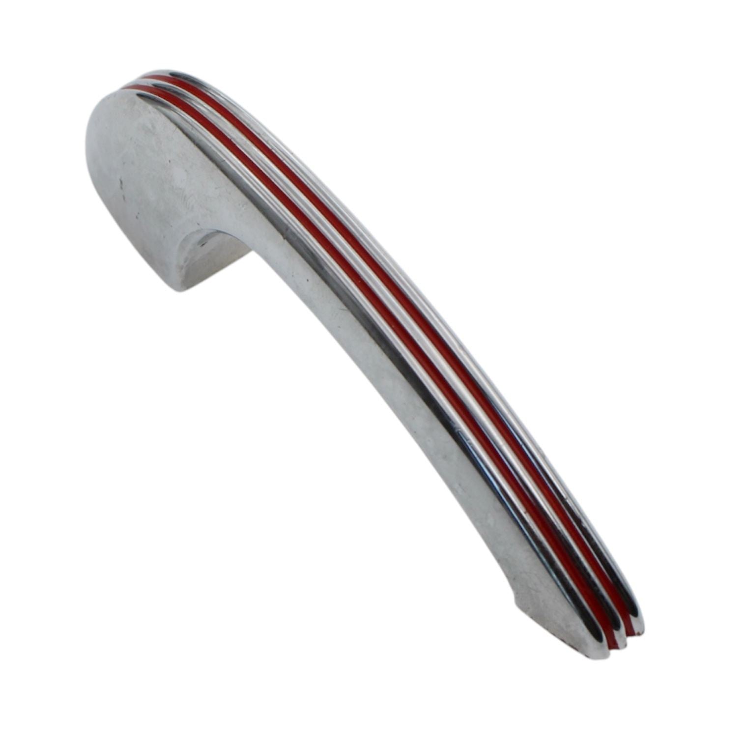 Vintage Amerock Streamlux Polished Chromium Red 3 1/2" Ctr Cabinet Pull ED405-RD