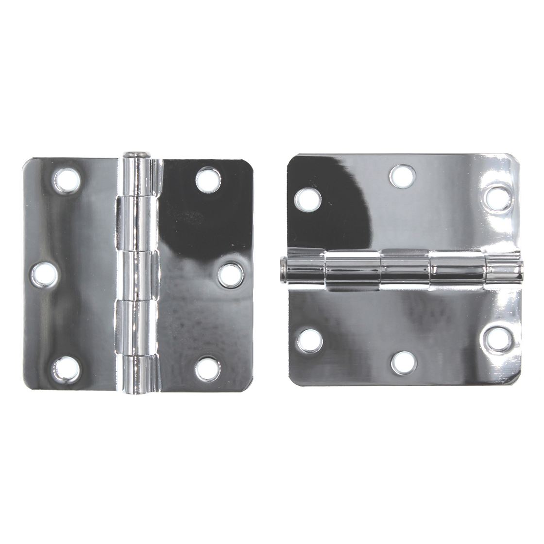 Huntington Brass 3 1/2" Door Hinge Residential Polished Chrome Set of 2