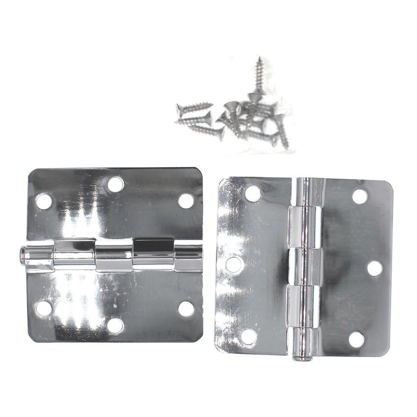Huntington Brass 3 1/2" Door Hinge Residential Polished Chrome Set of 2