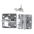 Huntington Brass 3 1/2" Door Hinge Residential Polished Chrome Set of 2