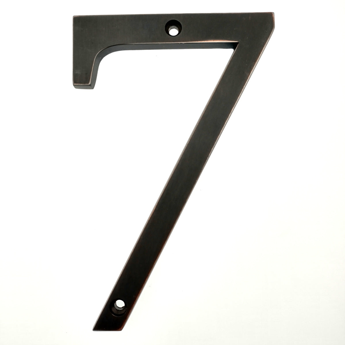 Large Bold 5" Aged Bronze Metal Flush House Address Numbers, Bold Easy-to-read Font