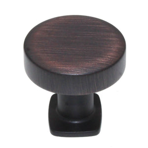 Pride Vail 1 1/4" Flat Top Round Cabinet Knob Oil-Rubbed Bronze K121810B
