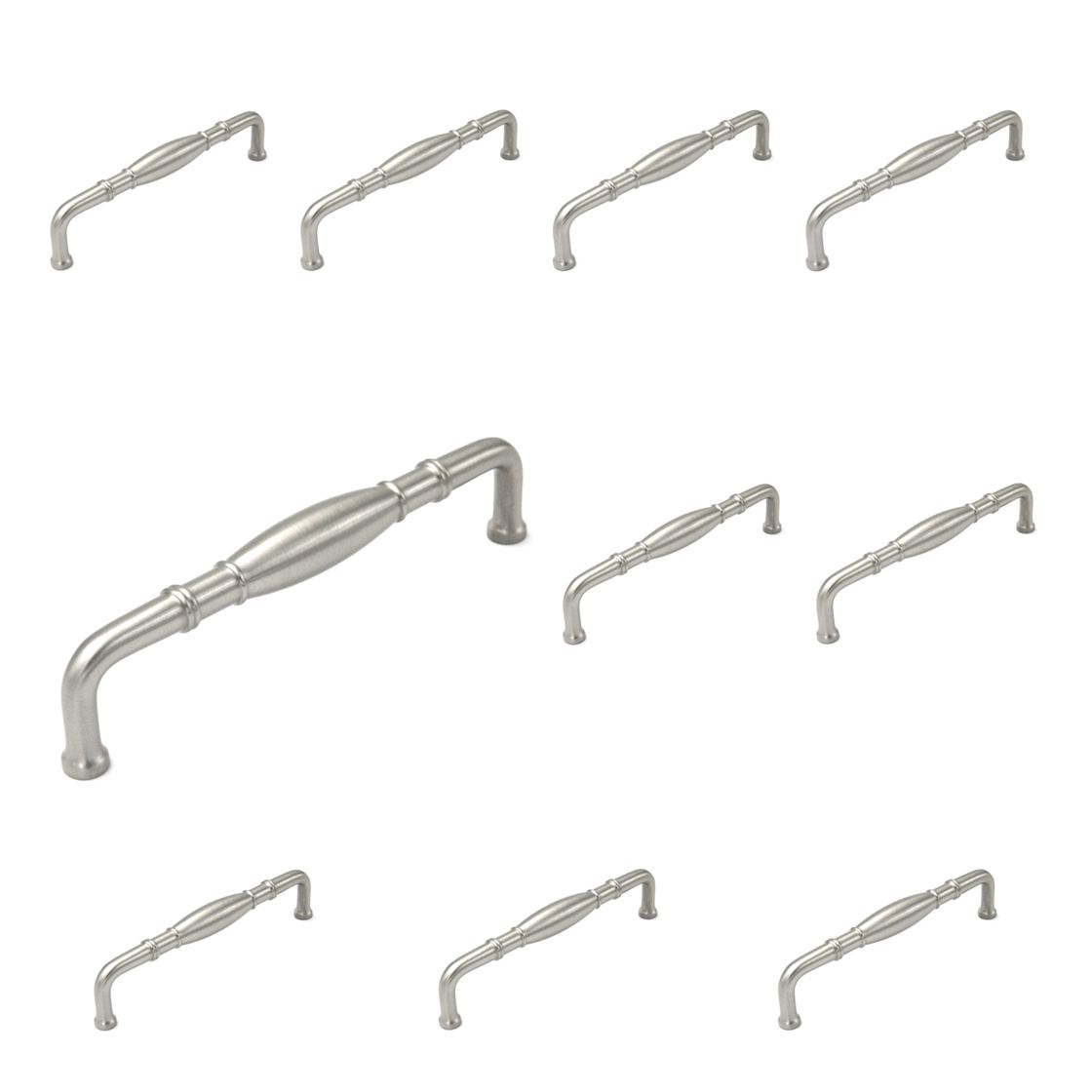 10 Pack Keeler Prestige K53-SS Stainless Steel 5" (128mm)cc Solid Brass Handle Pull