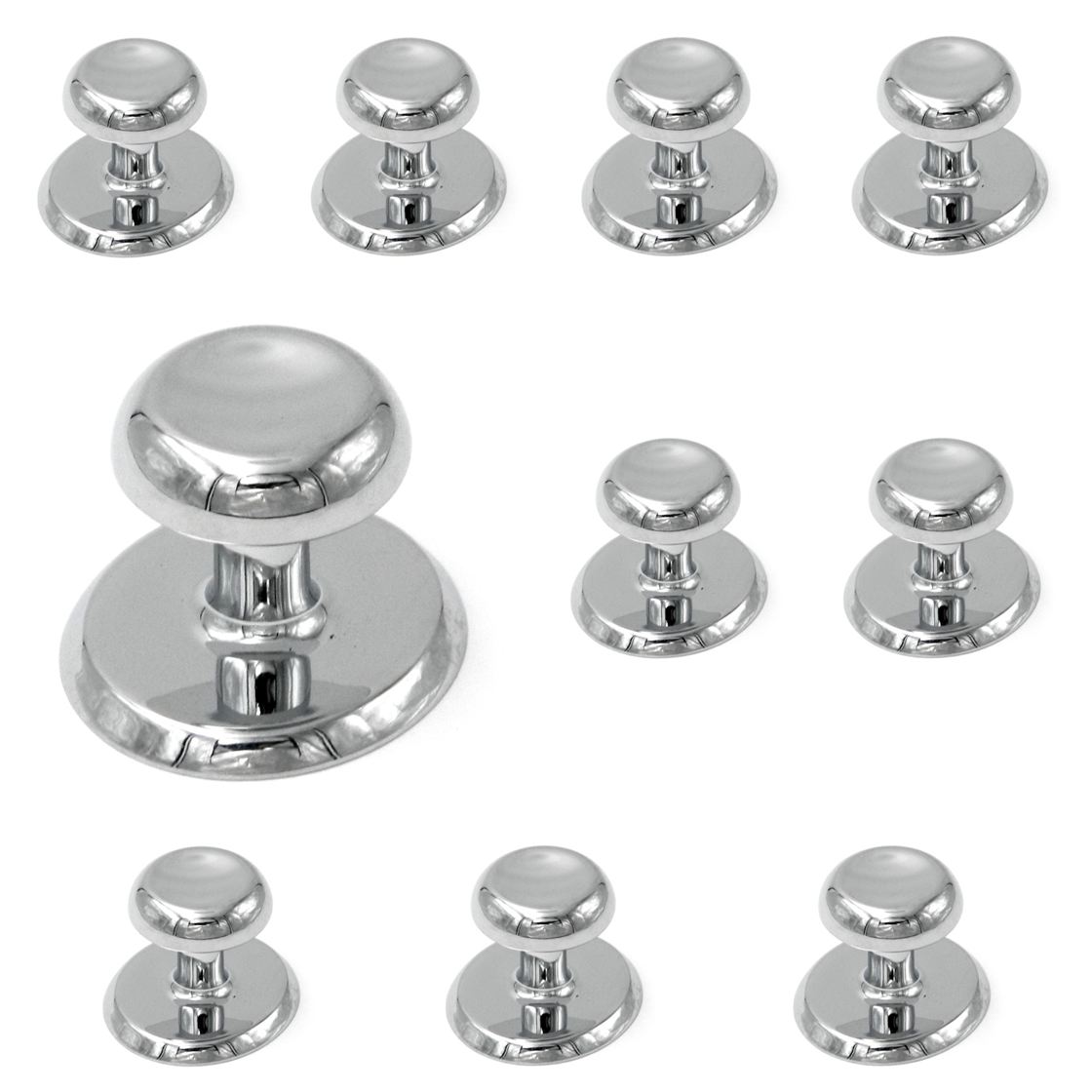 10 Pack Hickory Hardware Sunnyside 1 1/4" Chrome Cabinet Knob with 1 1/2" Base K64-CH