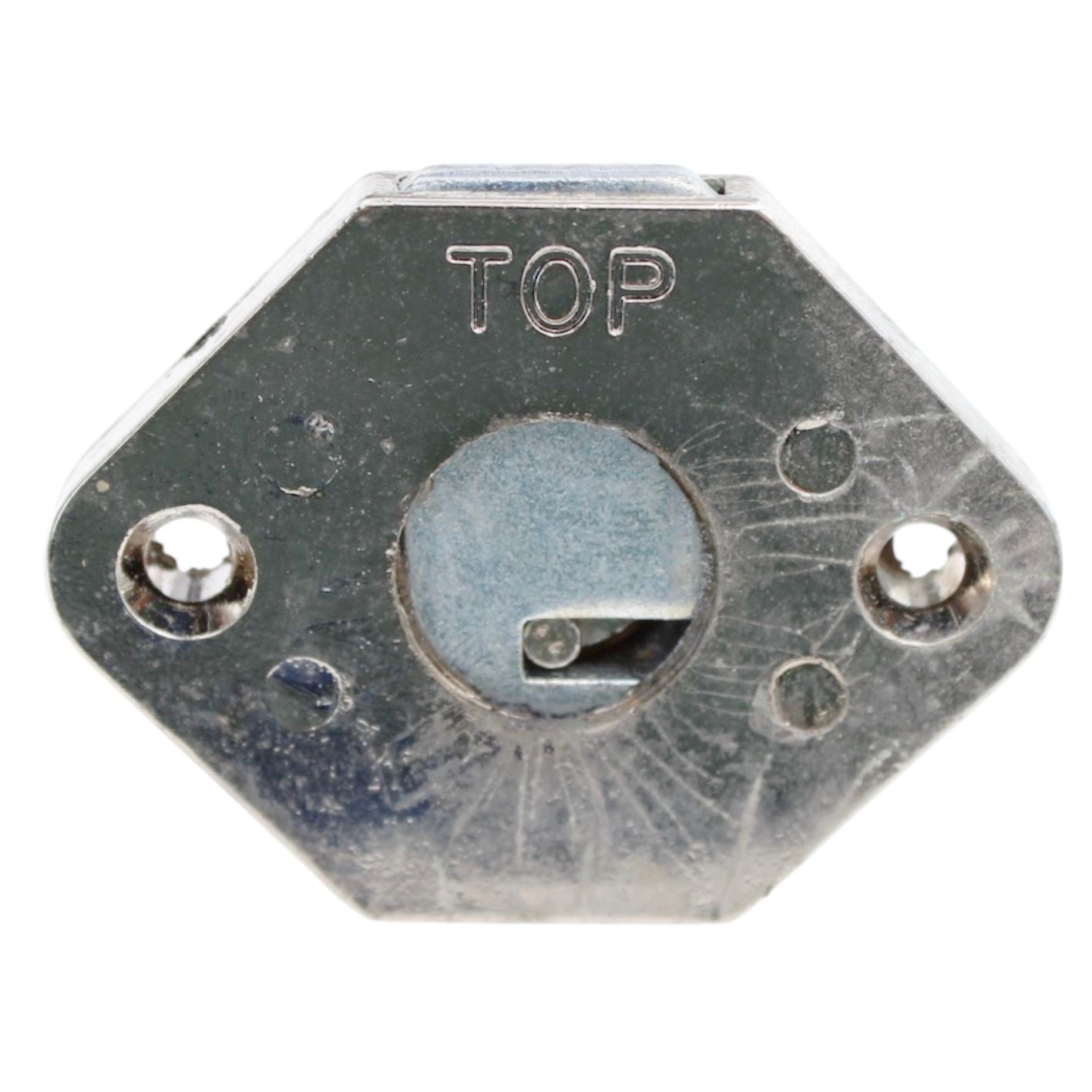 KV Cabinet Drawer Lock Deadbolt 7/8" Max Thickness Chrome 986 Keyed KV70