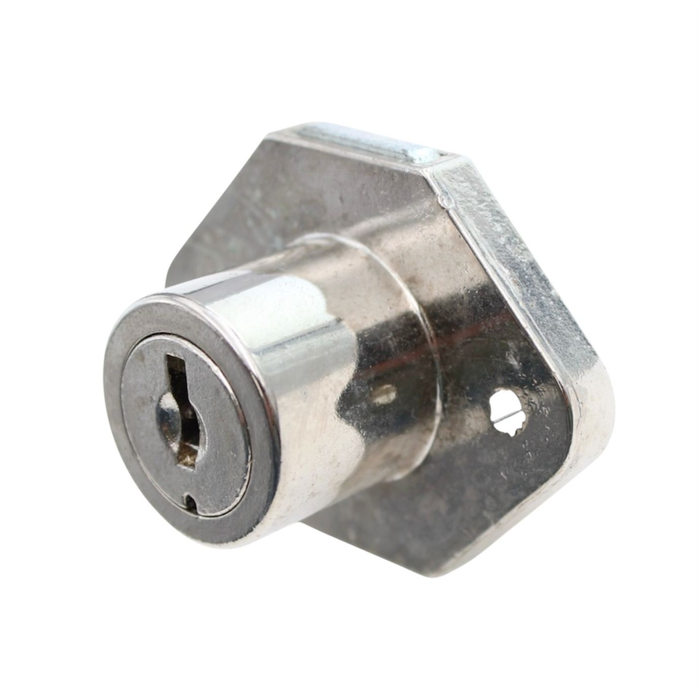 KV Cabinet Drawer Lock Deadbolt 7/8" Max Thickness Chrome 986 Keyed KV70