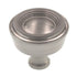 Top Knobs Edwardian Hollow Brass 1 5/16" Beaded Knob Brushed Satin Nickel M1594