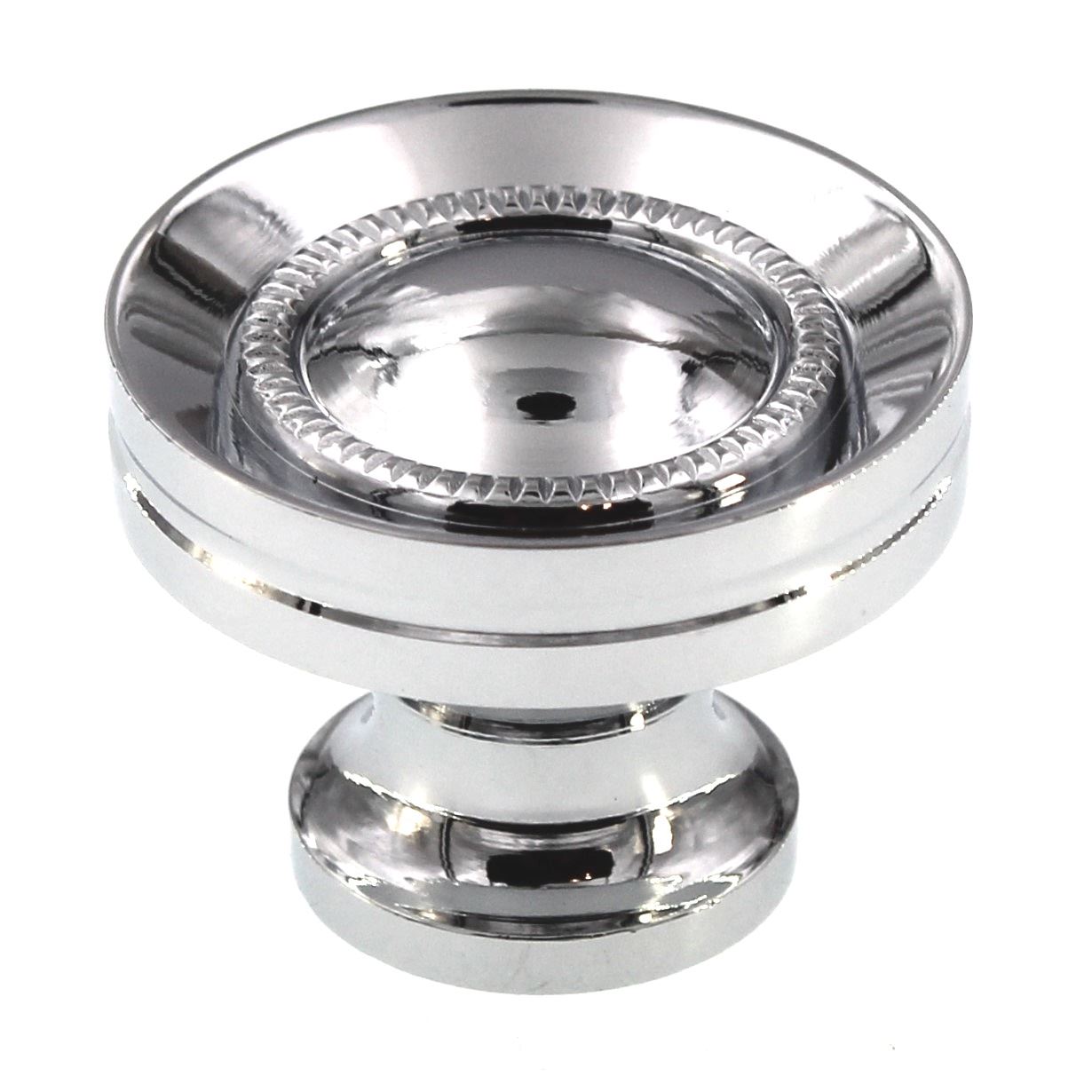 Top Knobs Somerset Brass 1 1/4" Button Faced Cabinet Knob Polished Chrome M291
