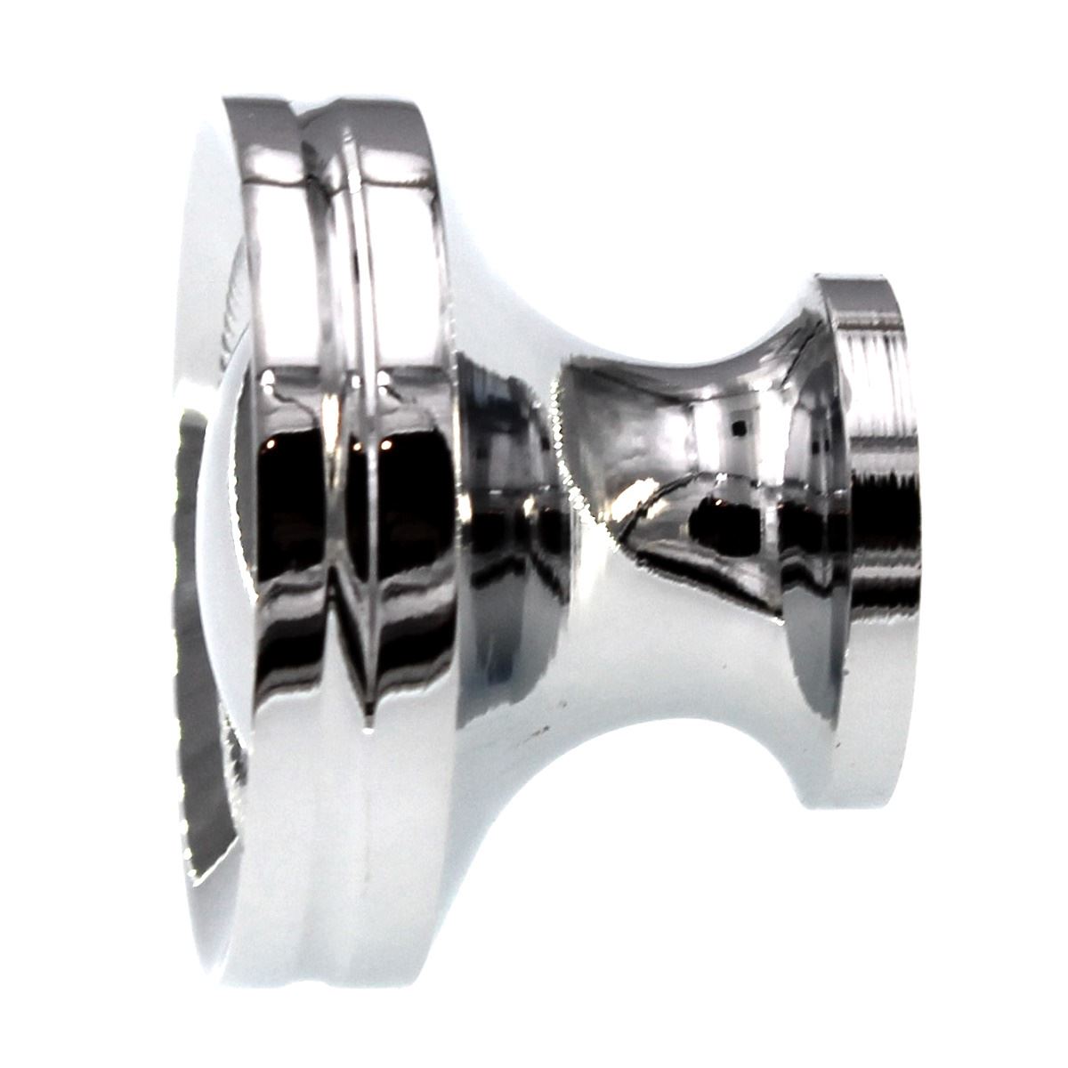 Top Knobs Somerset Brass 1 1/4" Button Faced Cabinet Knob Polished Chrome M291