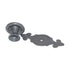Top Knobs Britannia Canterbury 1 1/4" Button Knob with Backplate Pewter M30