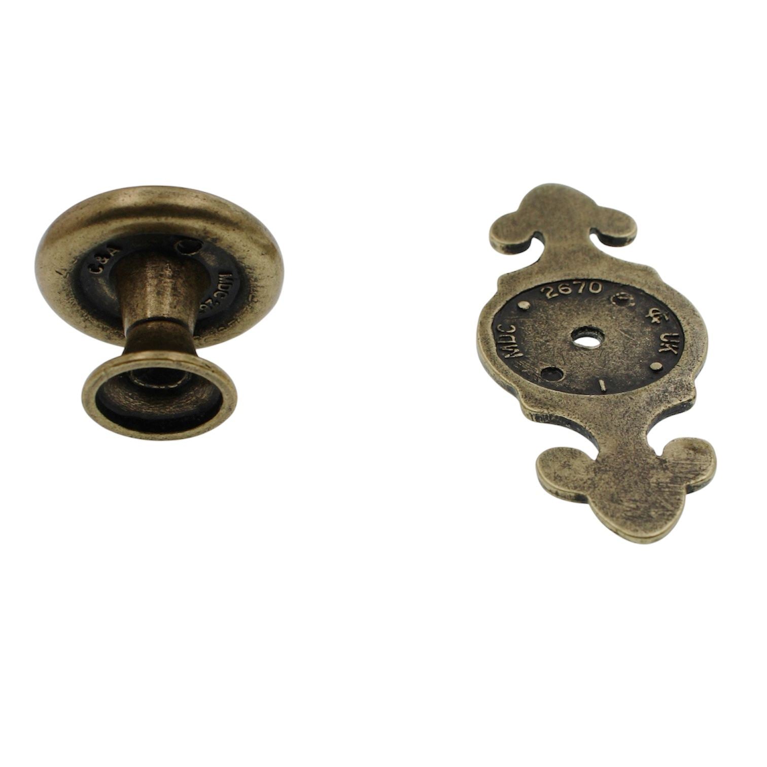 Top Knobs Brittania Canterbury 1 1/4" Knob with Backplate German Bronze M31