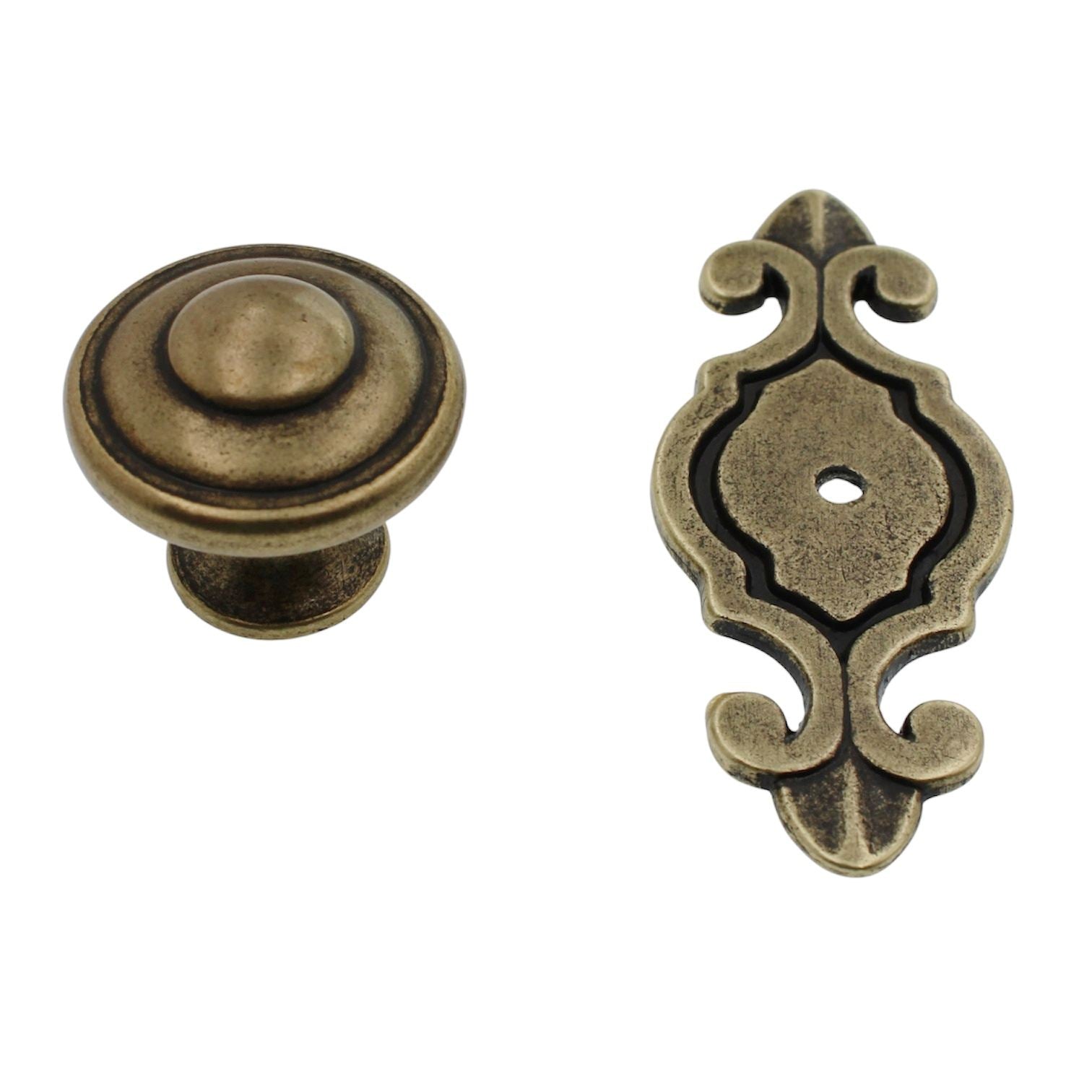 Top Knobs Brittania Canterbury 1 1/4" Knob with Backplate German Bronze M31