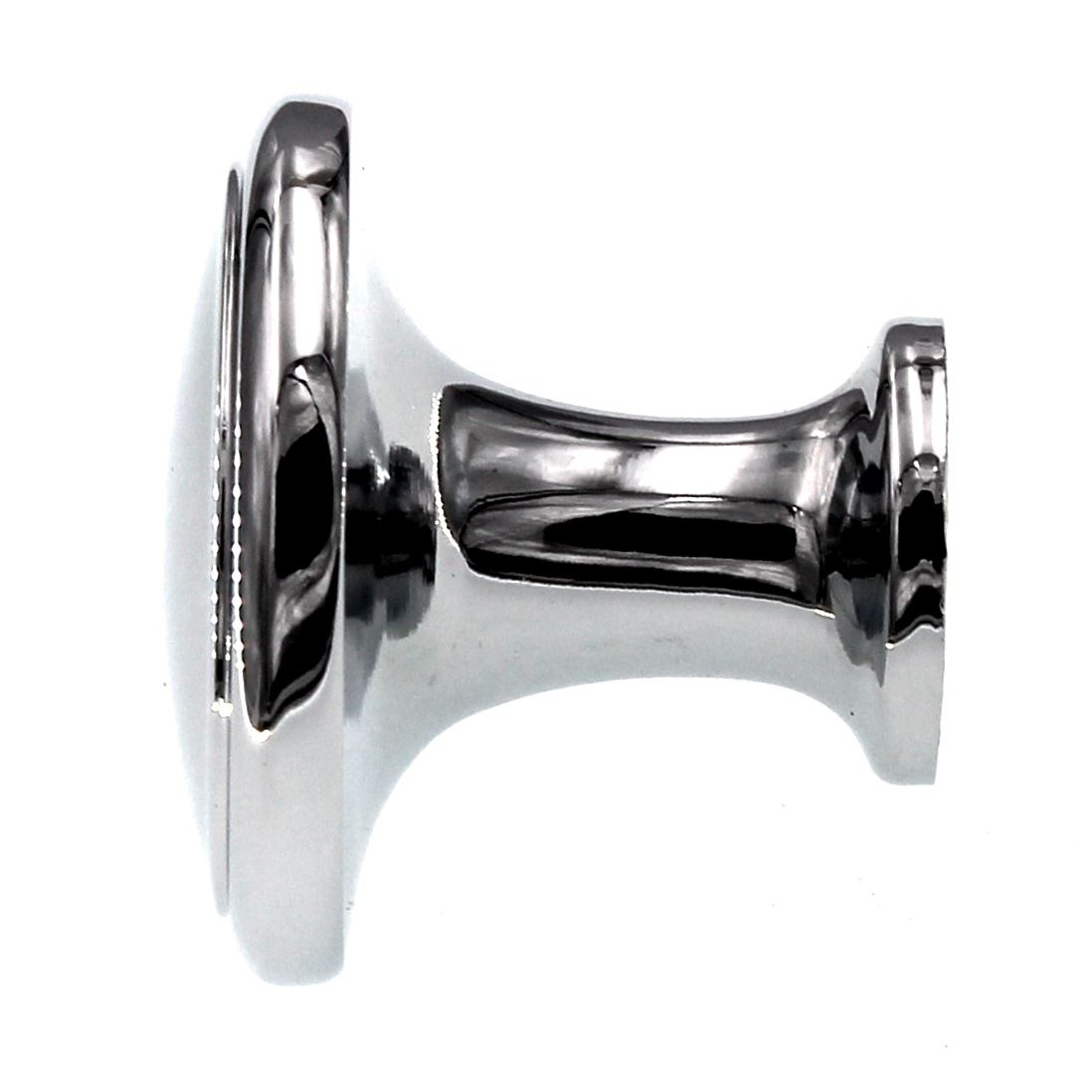 Top Knobs Nouveau 1 1/8" Ringed Mushroom Cabinet Knob Polished Chrome M377
