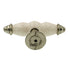 Top Knobs Chateau Ceramic 3 3/8" Cabinet T Knob Pewter Antique White M74