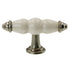 Top Knobs Chateau Ceramic 3 3/8" Cabinet T Knob Pewter Antique White M74