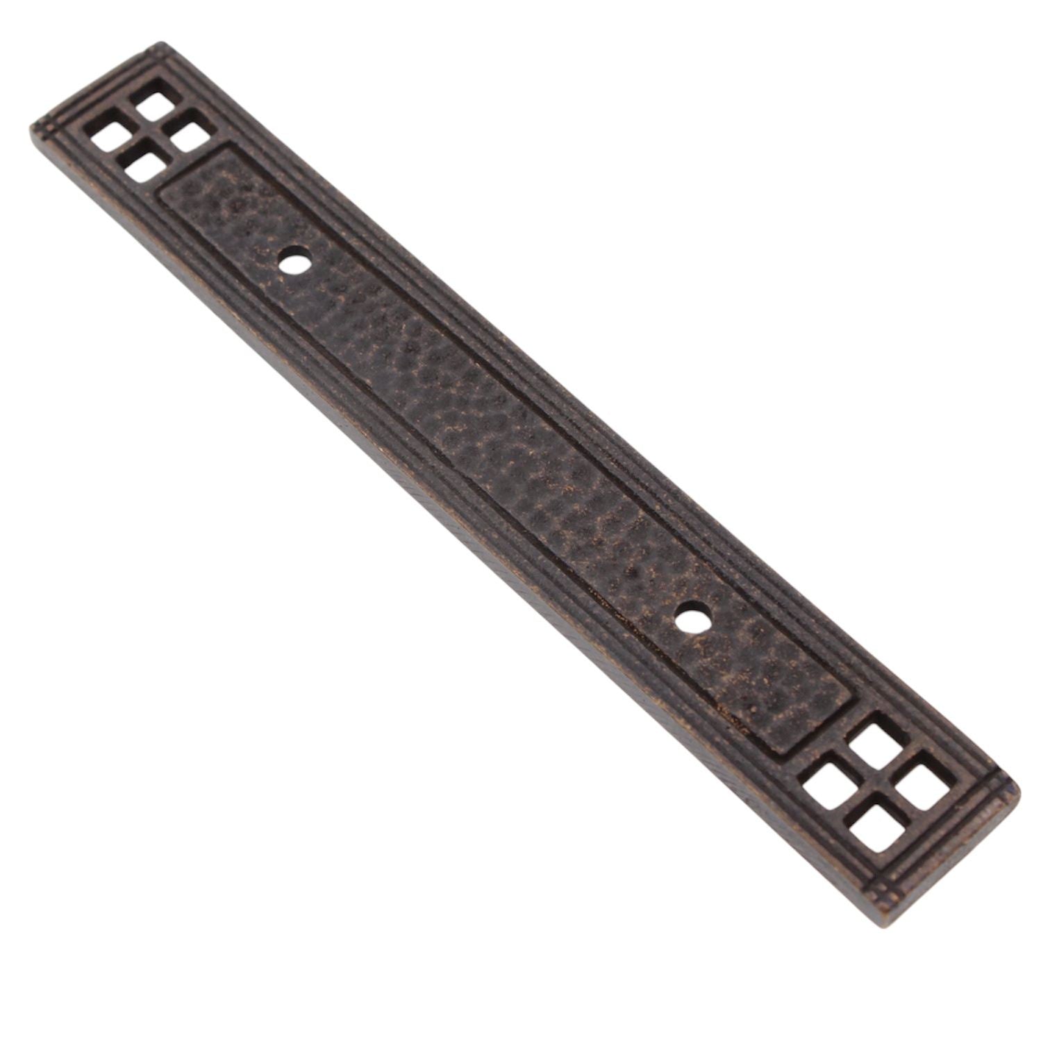 Belwith Kingston Antique Satin Bronze Rectangular Backplate 3"cc M79