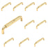 10 Pack Keeler Ribbon & Reed M8 Polished Brass 3 3/4" (96mm)cc Solid Brass Handle Pull