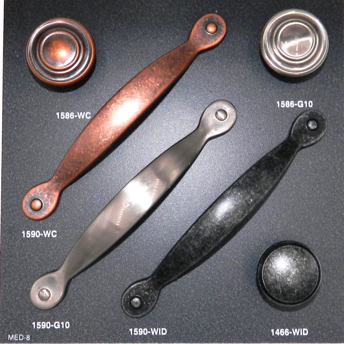 10 Pack Amerock Inspirations 1 3/8" Ringed Knob Weathered Nickel BP1586-WN