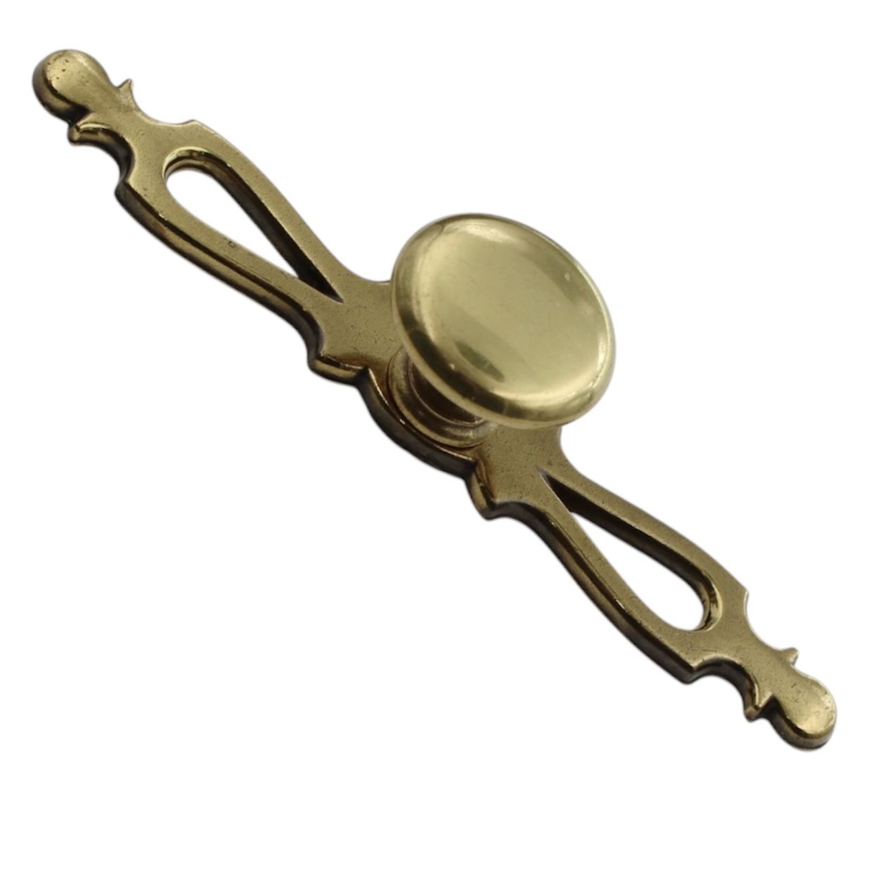 Belwith Manor House Brass 1 1/8" Cabinet Knob With Backplate N13984-9998