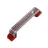National Lock Master Chrome With Red Lines Push Button Cabinet Catch N61-6303-RD