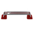 National Lock Master Chrome With Red Lines Push Button Cabinet Catch N61-6303-RD