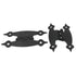 Pair of Hickory Hardware Hammered Colonial Black 3/8" Offset "H" Hinges P103-CB