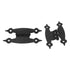 Pair of Hickory Hardware Hammered Colonial Black 3/8" Offset "H" Hinges P103-CB