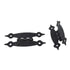 Pair Hickory Surface Mount Colonial Black Flush "H" Cabinet Hinges P106-CB