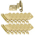 6 Pair Hickory Hardware Polished Brass 3/8" Inset Cabinet Hinges P143-3-6