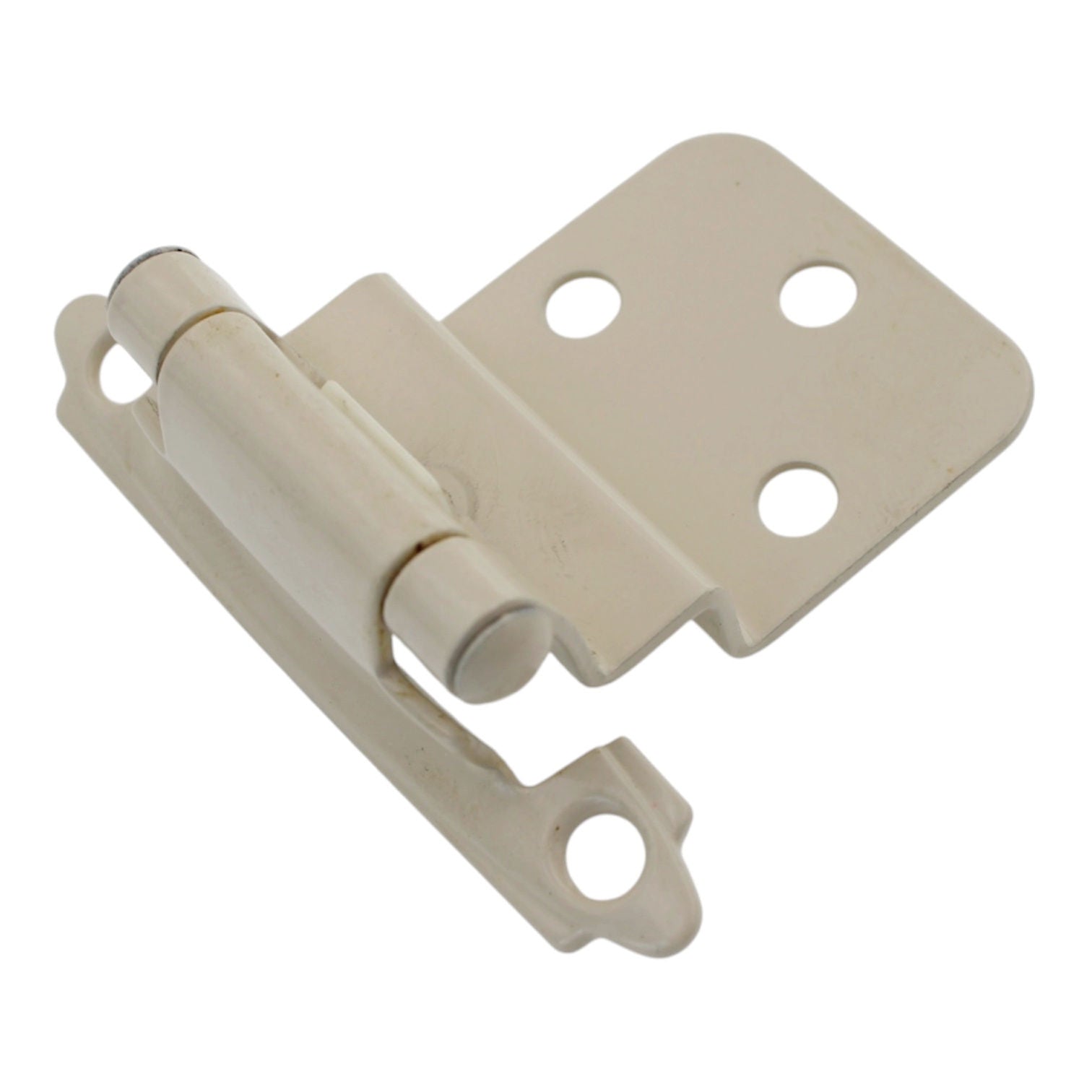 Pair Almond Powder P143-A3 Hickory 3/8" Inset Self-Closing Cabinet Hinges