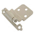 Pair Almond Powder P143-A3 Hickory 3/8" Inset Self-Closing Cabinet Hinges