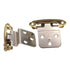 Pair of Hickory Hardware P143-PBCH Chrome & Polished Brass 3/8" Inset Hinges