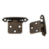 Hickory Hardware Flush Overlay Self-Closing Cabinet Hinges Antique Brass P144-AB