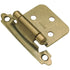 Hickory Hardware Flush Overlay Self-Closing Cabinet Hinges Antique Brass P144-AB