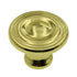 Belwith Conquest Polished Brass 1 3/16" Ridged Cabinet Knob P14402-3