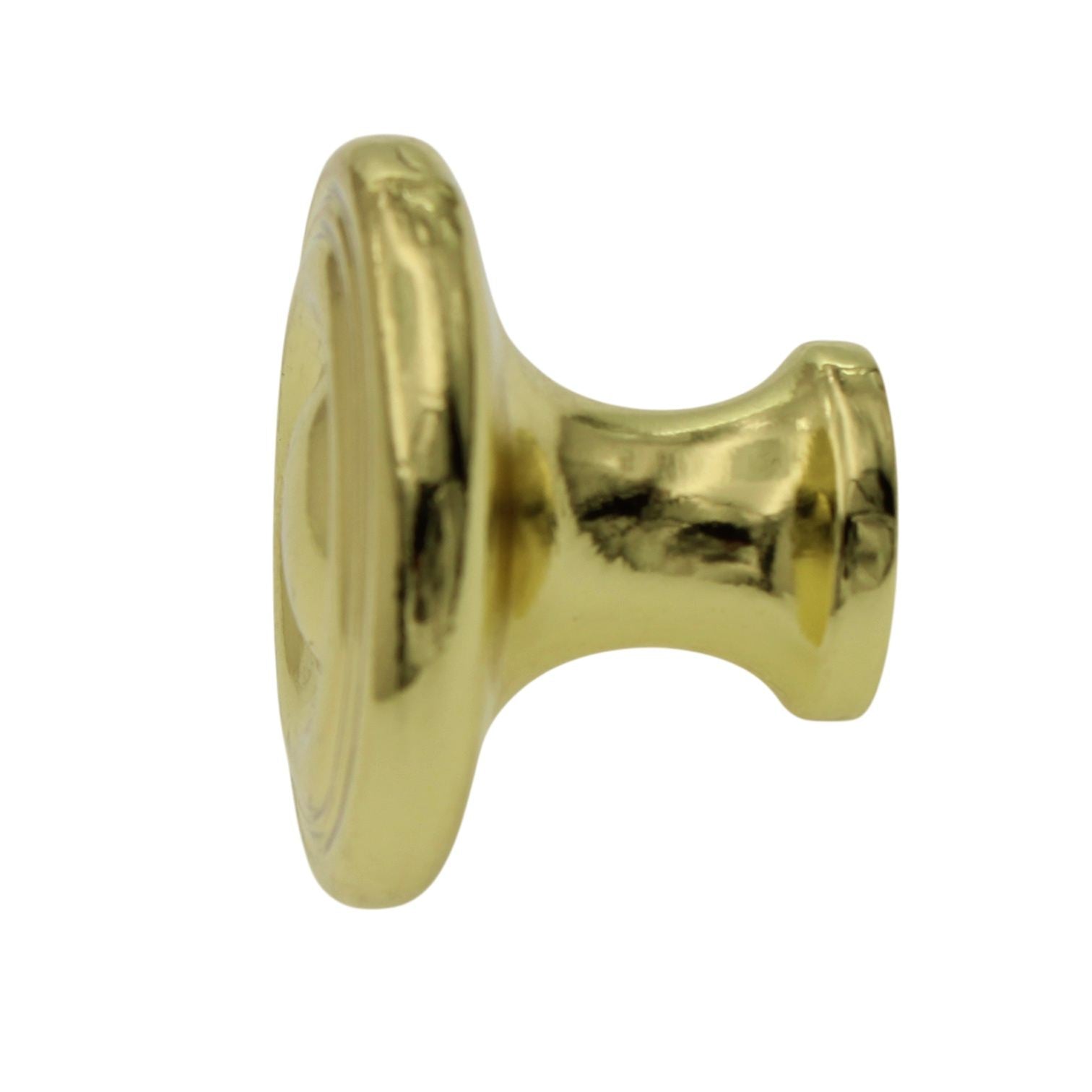 Belwith Conquest Polished Brass 1 3/16" Ridged Cabinet Knob P14402-3
