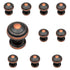 10 Pack Hickory Hardware Zephyr 1" Oil Rubbed Bronze Round Ringed Dome Cabinet Knob P2286-OBH