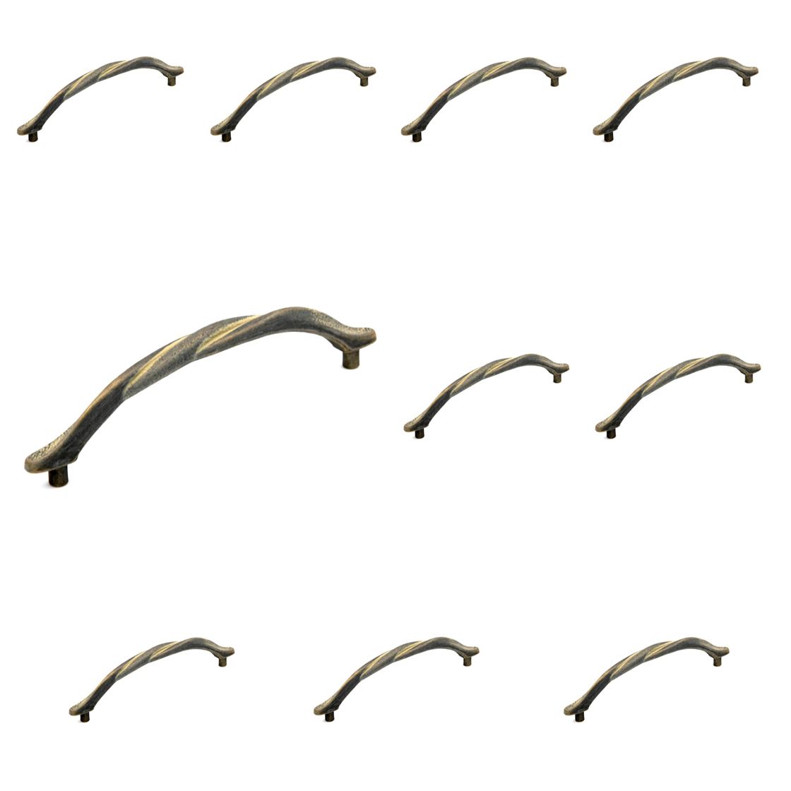 10 Pack Hickory Harlequin P2422-BOA Blonde Antique 5" (128mm)cc Cabinet Handle Pull