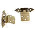 Pair of Hickory Hardware 3/8" Inset Hinges Lancaster Brass Self-Closing P297-LP